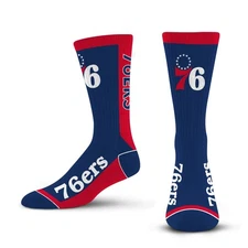 For Bare Feet NBA Philadelphia 76ers MVP Crew Socks - Team Color Medium