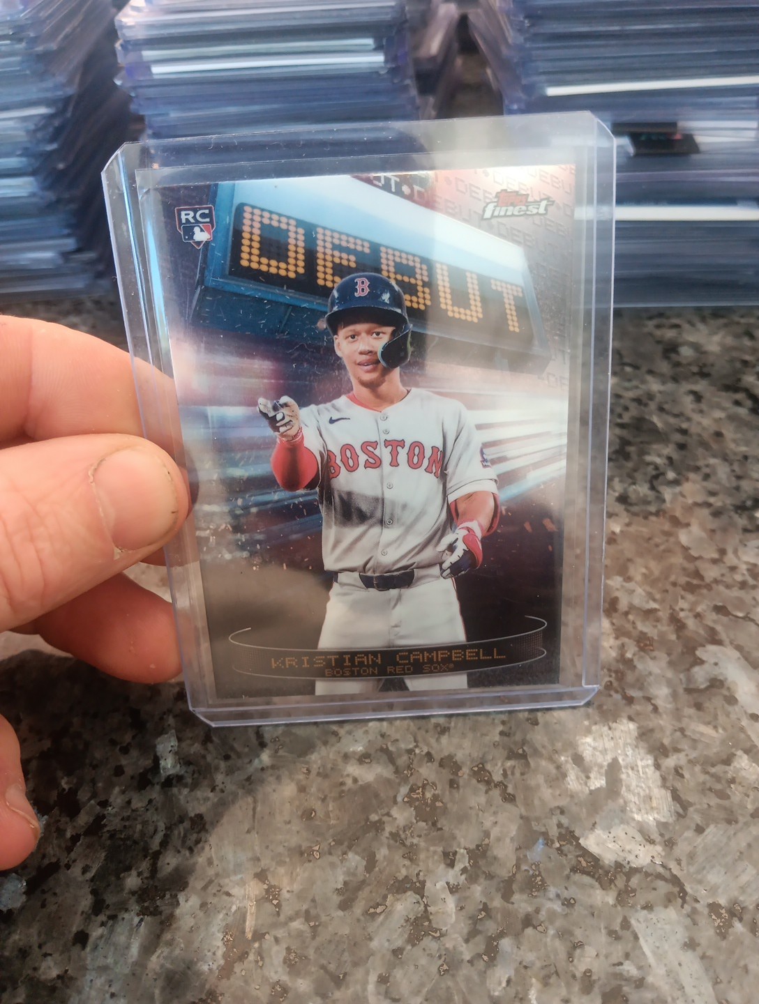 2025 Topps Finest Debut Refractor SP RC Kristian Campbell Red Sox Rookie Rare