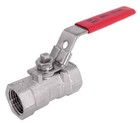 1/2" SS (316) Ball Valve - 1pc Standard Port w/Red Handle