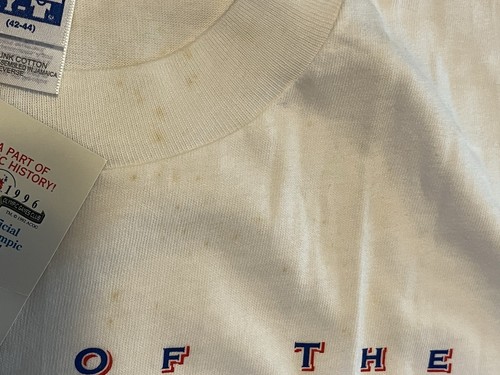 Vintage Atlanta 1996 Olympics Flags White Hanes T-Shirt Size Large NWT - Bild 4 von 6