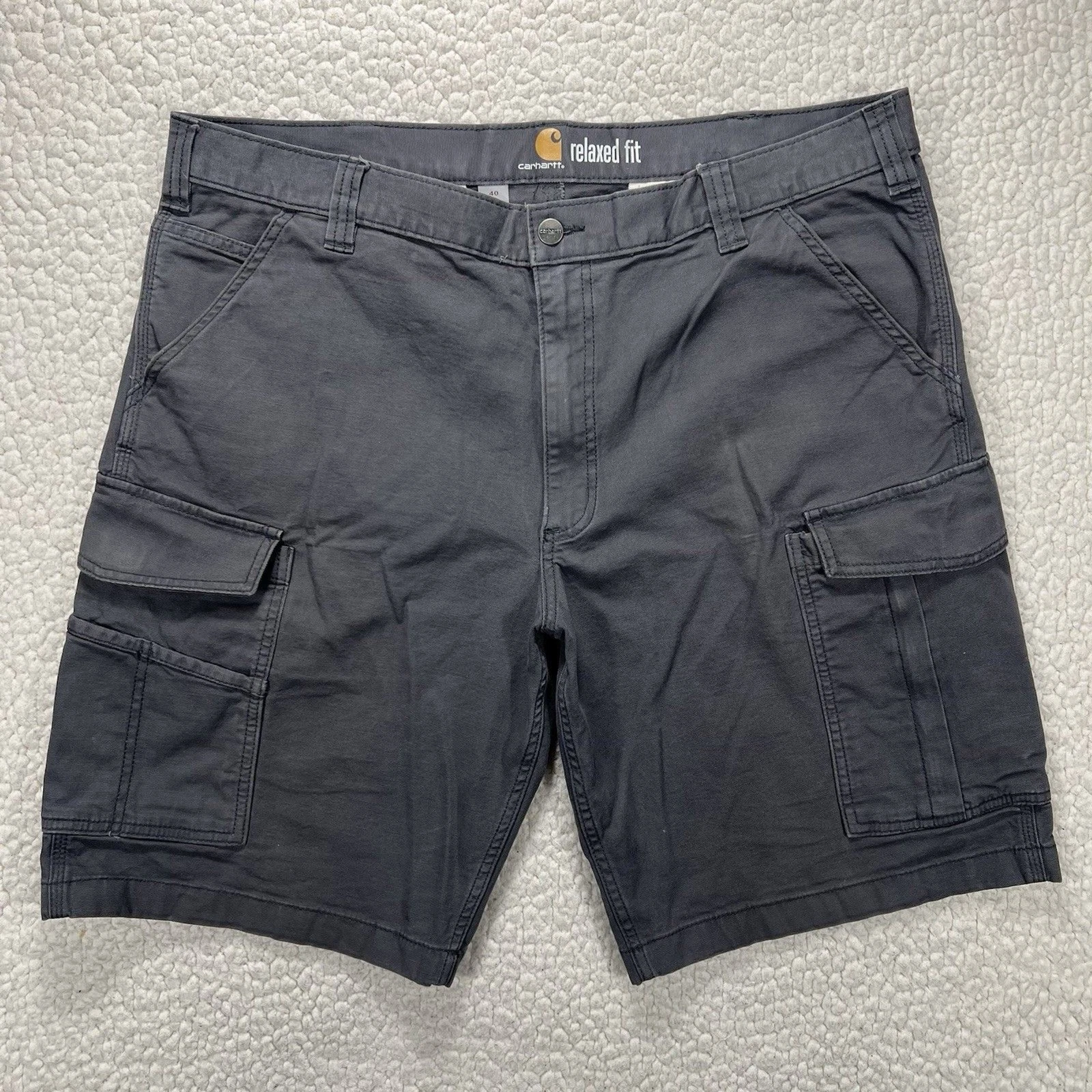 Carhartt Relaxed Fit Cargo Shorts Men's Size 40 (Actual 38x10) Gray Workwear