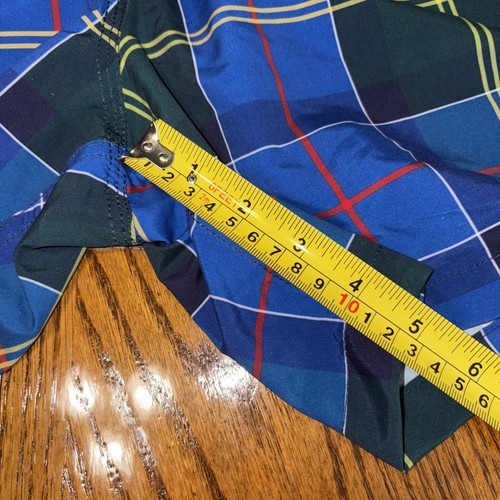 Barbour Men’s Plaid Blue Green Swim Trunks Size Extra Large Summer Mesh Lined - Picture 7 of 10