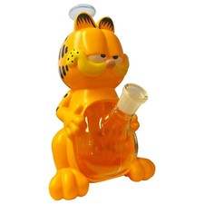 10" garfield bong, smoke, pipe,bong, glass, glass pipe w/down stem and bowl