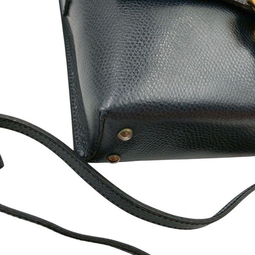 Delvaux Shoulder Bag All Leather Navy Blue D Hardware Authentic Vintage - Picture 18 of 24