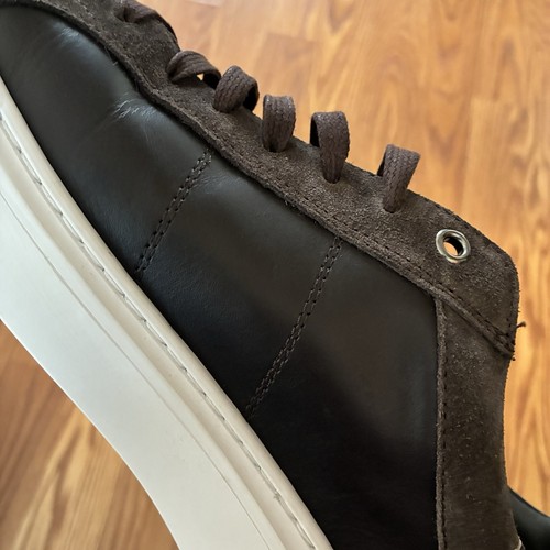 Zapatilla deportiva Good Man Brand Italia cuero marrón gamuza zapatos para hombre talla 11 - Imagen 18 de 23
