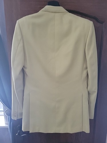 Chaqueta Blazer Scabal Para Hombre A Medida Talla 38 Amarilla Chaqueta Deportiva - Imagen 10 de 11