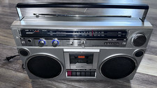 SANYO M 9820 AM/FM Boombox Cassette Recorder With Power Cord Read Description