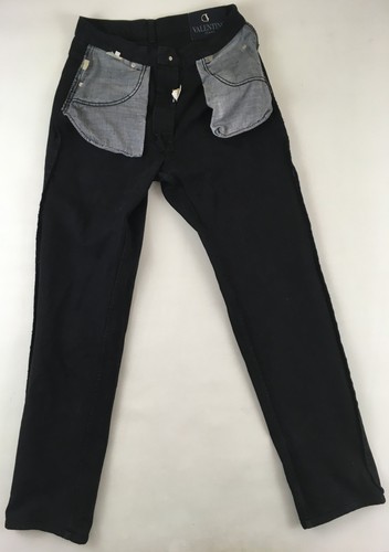Valentino Jeans Vintage Negro Denim Pantalón Hemmond Hecho en Italia Hombre 34 - Imagen 8 de 19