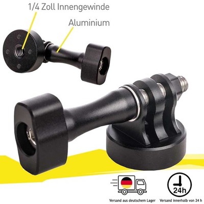Aluminium 1/4'' Stativ-Adapter mit Schraube für GoPro Hero 10, 9, 8, 7, 6, usw.