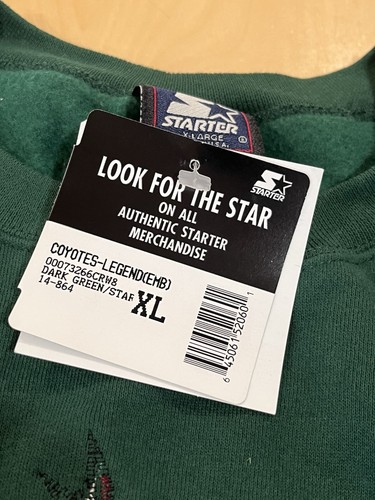 Vintage Neu mit Etikett Starter Phoenix Coyotes NHL besticktes Sweatshirt hergestellt in den USA Größe XL - Bild 4 von 7