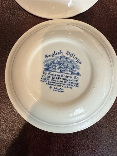 SET DI 4 - SALEM CHINA OLD STAFFORDSHIRE VILLAGGIO INGLESE 5 CIOTOLE BACCHE 1/4" - Foto 10 di 14