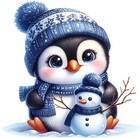 Christmas Penguin Wall Art Bedroom Nursery Decor Car Vinyl Sticker Decal 6 Sizes