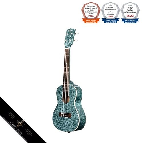 KALA Ukulele Sparkle Series Glitter Sparkle Finish Concert Rhapsody in Blue - Picture 3 of 5