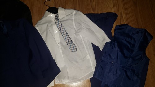 THE GROOMSMEN SUIT BOYS SIZE 6 NAVY SUIT EASTER WEDDING COMMUNION - Picture 11 of 15