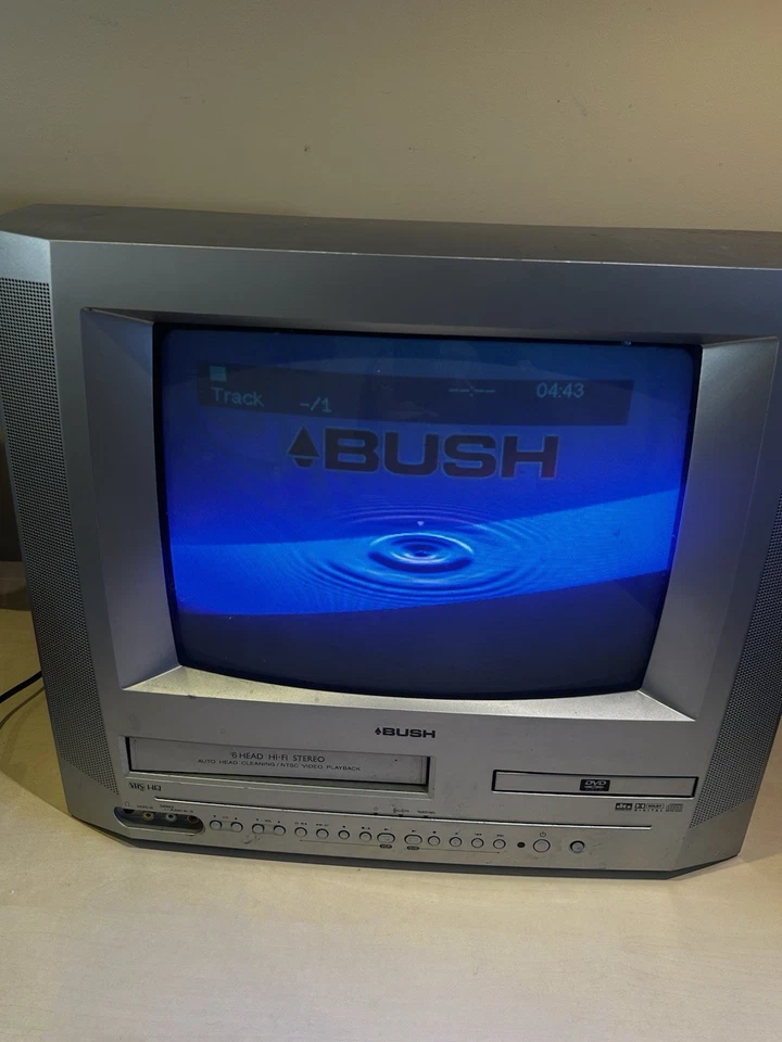 Bush CRT TV VCR/DVD Combo – VHS Working, CD OK, DVD Not Reading – Retro Gaming - Image 2 of 4