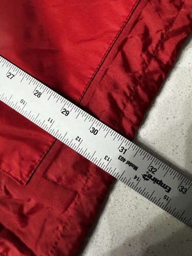 VTG Stearns Dry Wear Jacket Mens Medium Red Full Zip Hooded Windbreaker - Picture 5 of 5