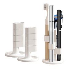 Casmoby 360  Rotating Countertop Toothbrush Holders 4 Tier Bathroom Toothbrus...