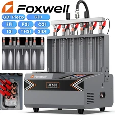 FOXWELL JT600 GDI Piezo Fuel Injector Cleaner Tester Ultrasonic Cleaning Machine