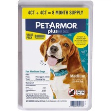 PetArmor Plus Flea and Tick Prevention for Dogs Medium Dog: 23 to 44 lbs. 