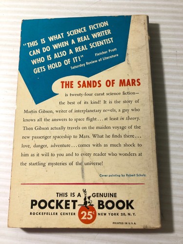 b Arthur C Clarke SANDS of MARS 1954 First Pocket Books Printing - Bild 2 von 3