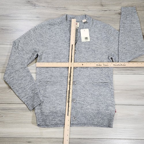Levi's Sweater Men's Small Gray Karl Cardigan Long Sleeve New - Picture 9 of 11
