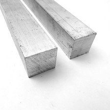 1.625" x 1.625" Aluminum  6061 SQUARE   FLAT BAR 19.375" Long  Pieces 2 sku L356