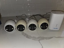 🔥📈 Home Security 4 Camera Wireless Outdoor 2K Kit Security System Used Noahtec