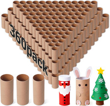 360 Pack Brown Cardboard Tubes for Crafts Bulk Paper Rolls Kids DIY