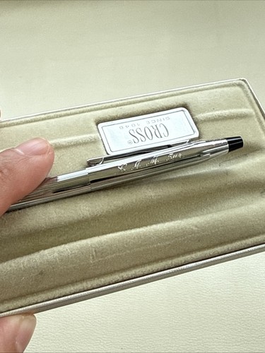 Cross Silver Tone Mechanical Pencil Only Vintage Made In USA Monogrammed - Picture 4 of 7