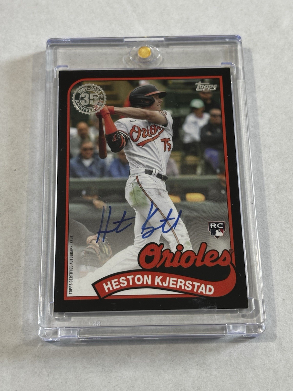 2024 Topps Update HESTON KJERSTAD 1989 Rookie Black AUTO /199 #89AU-HK Orioles