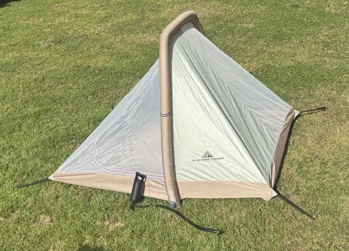Blue Ridge Terrain Inflatable Camping Backpacking Tent: 1-2 People W/ Pump, Fly
