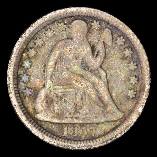 1857-P Seated Liberty Dime — photo from the most recent tracked eBay sale