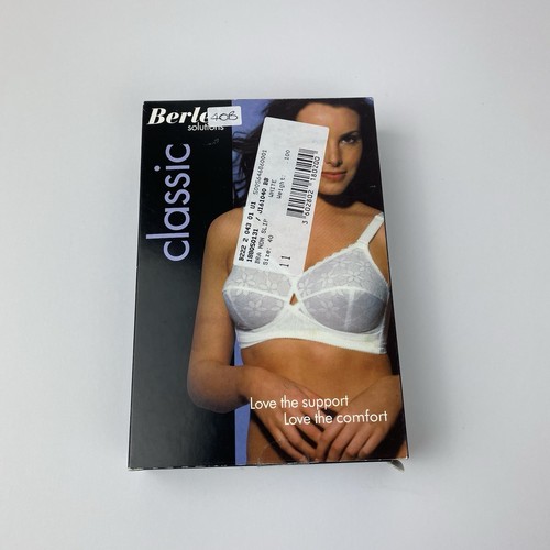Women’s Berlei Classic Lace Bra B510 White UK 40B Non Wired/Padded