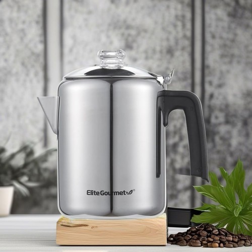 Elite Gourmet 8 Tassen Edelstahl Kaffee Kaffeemaschine für Zuhause oder Camping - Bild 5 von 7