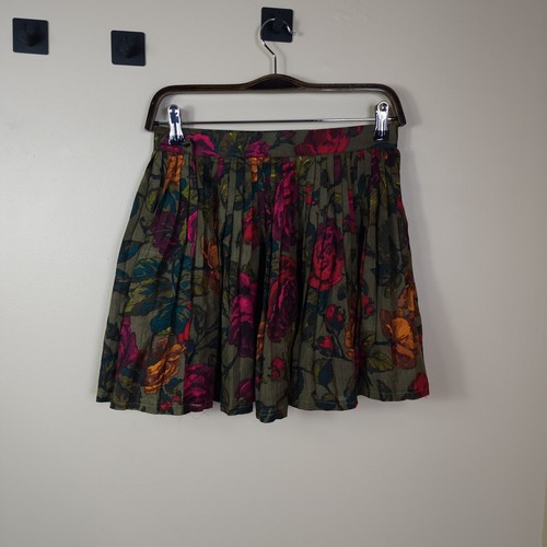 Vintage Linda Allard Ellen Tracy Pleated Silk and Wool Mini Skirt Size 10 - Picture 5 of 8