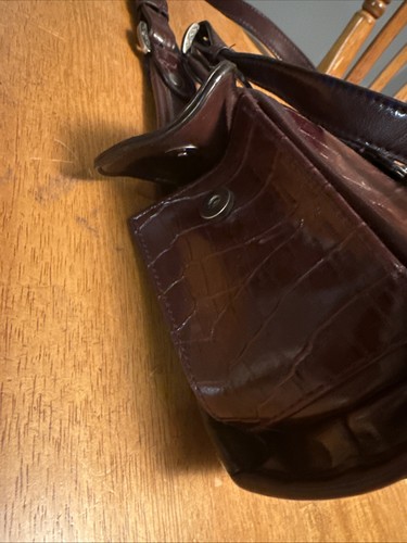 Bolso de hombro ajustable Bueno Borgoña imitación cuero plata mariposa - Imagen 6 de 14