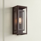 Modern Wall Light Sconce Bronze 6 3/4" Fixture Clear Glass for Bedroom Bathroom
