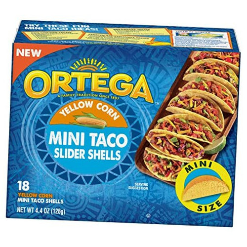 Mini Taco Slider Shells, Yellow Corn, 18 Count (Pack of 6) - Picture 1 of 7