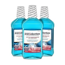 Active Gum Health Mouthwash, Antigingivitis Alcohol-Free, 16.9 Oz X3