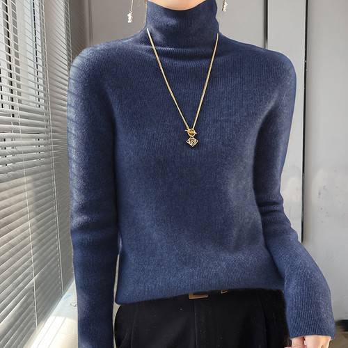 Women's Knitted Sweater Pullover Long Sleeve Sweater Bottom Shirt - Bild 14 von 34