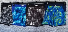 Lands' End Lot of 4 Boys Swim Trunks YM 8 Boxer Brief Liner