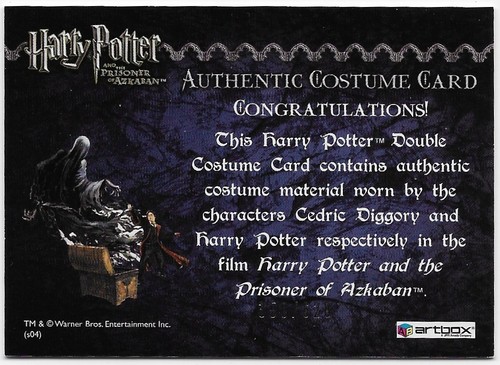Harry Potter and the Prisoner of Azkaban Update Autograph, Prop CFC Costume Card - Picture 37 of 120