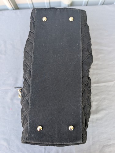 Vera Bradley schwarz gesteppt Mikrofaser Handtasche Schultertasche Kettengriff klassisch - Bild 16 von 16