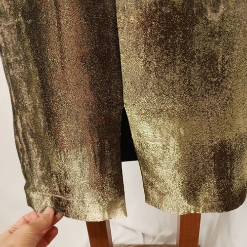 Terani Couture COCKTAIL DRESS Sz 10 Brozed Green Holiday Party ELEGANT Luxury - Picture 10 of 15