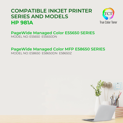 Compatible con MFP 586z 586dn 586f TCT 981A cian J3M68A para HP PageWide 556dn 556xh - Imagen 2 de 6