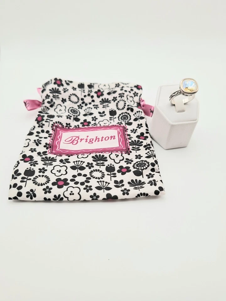 De Colección BRIGHTON 'Venusian' Talla 7 SWAROVSKI Cristal Oro y Plata de Ley 925 Placa Foto 3 de 4