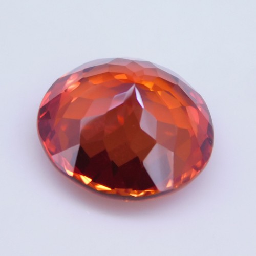 Piedra preciosa suelta certificada corte redondo zafiro naranja arce natural de 11,30 quilates - Imagen 7 de 7