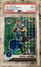2021 Mosaic Trevor Lawrence NFL Debut Green Mosaic Prizm Rookie RC #241 PSA 9