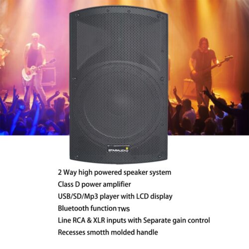 2-Way 15" PA Active KTV Speaker System 4000W Powered Karaoke Bluetooth Speaker - Picture 8 of 21