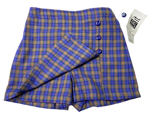 Vintage 90s Kids Plaid Skort 4T New Old Stock Preppy Cher Clueless UR It